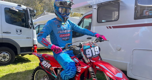 Maximilian Ernecker bei der Motocross 125er EM in Arco unter den Top
